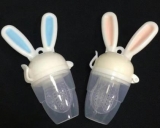 Hot Sale BPA Free Safety Silicone Rabbit Shaped Baby Fresh Fruit Food Feeder Feeding Pacifier  